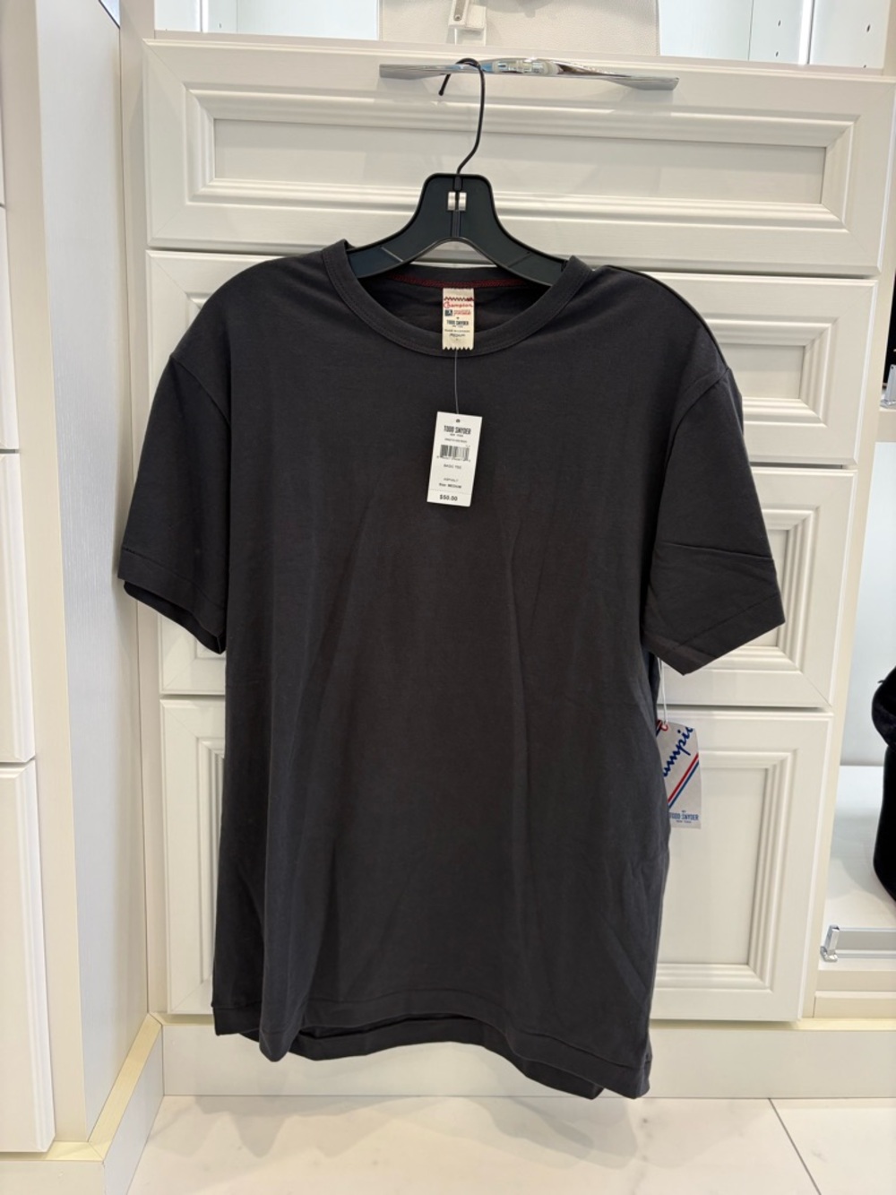 Todd Snyder Basic Tee Asphalt Short Sleeve